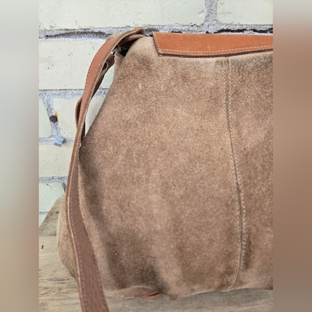 Vintage Hand Crafted Suede Bag - Picture 10 of 16